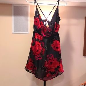 Rose Spaghetti Strap Dress